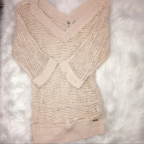 ripcurl xsmall oversized open knit boho sweater - Picture 4 of 5